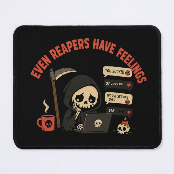 Item preview, Even Reapers Have Feelings Funny Grim Reaper Shirt designed and sold by Kalsaver.