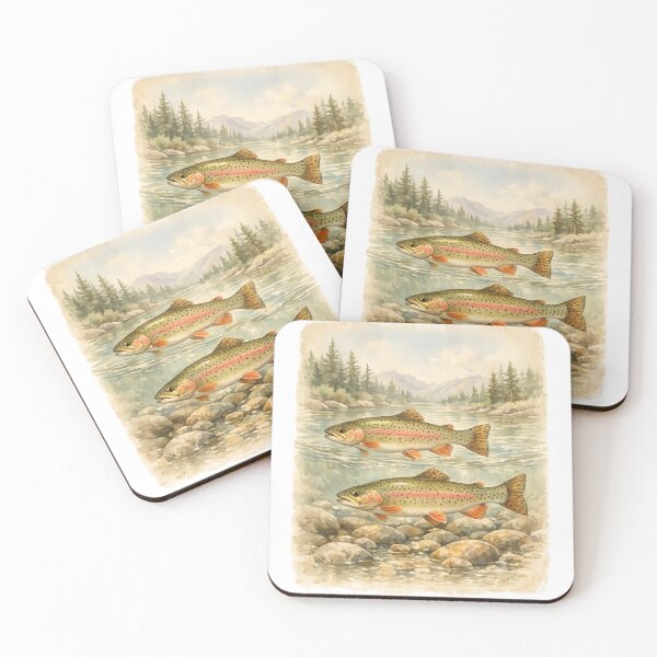 Item preview, Vintage Trout 90s Fishing, Mountain River Landscape, Retro Fisherman Outdoor Graphic, Fisherman Gift designed and sold by faridman.