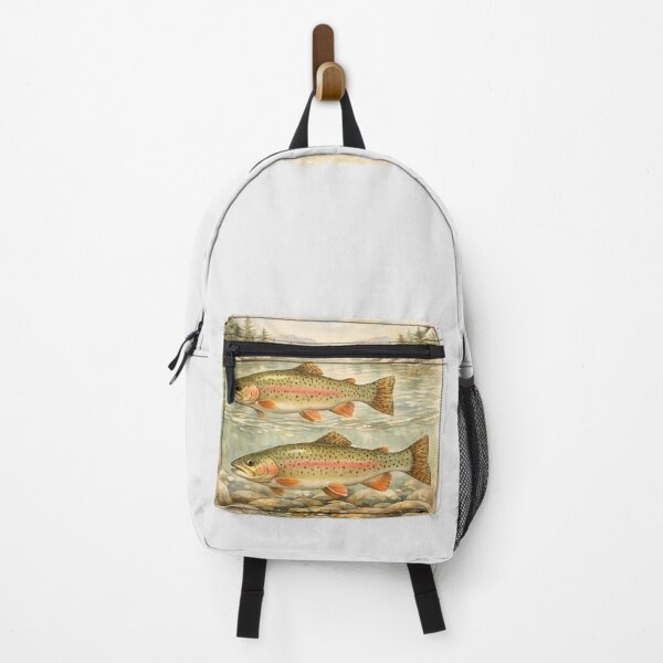 Item preview, Vintage Trout 90s Fishing, Mountain River Landscape, Retro Fisherman Outdoor Graphic, Fisherman Gift designed and sold by faridman.