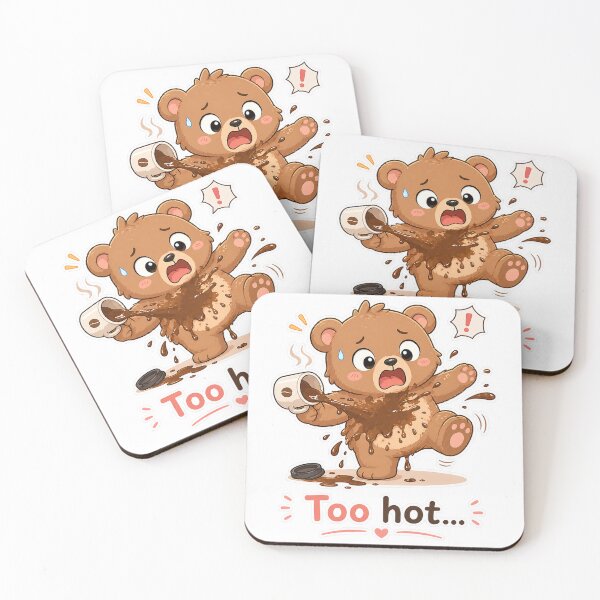 Item preview, Bear Coffee Spill Too Hot Morning Chaos Moment designed and sold by Sadia  Jannat.