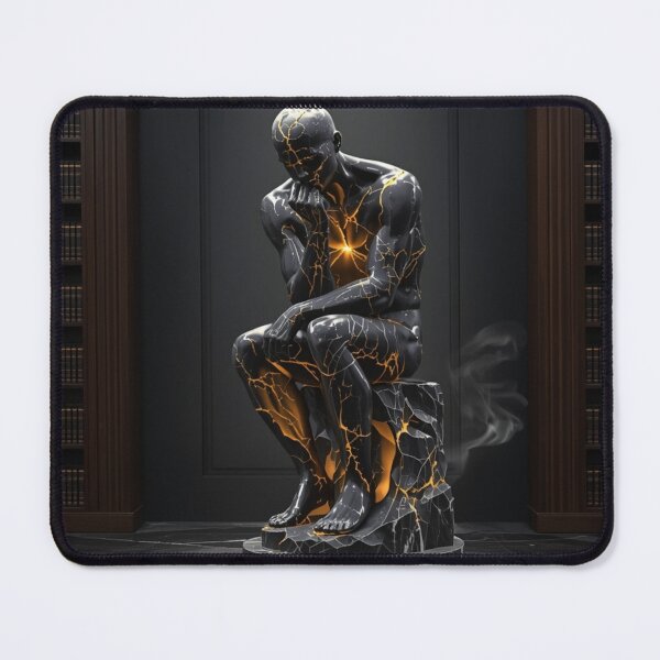 Item preview, Mindful Thinker - Gold Kintsugi Marble Mindset Art designed and sold by THEARTCURATİON .