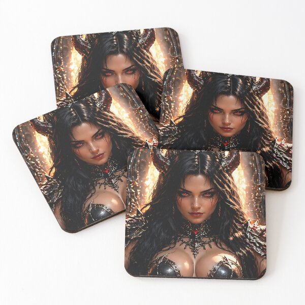 Item preview, Demon Queen Portrait – Dark Gothic Fantasy Woman, Seductive Dark Art designed and sold by thor81pl.