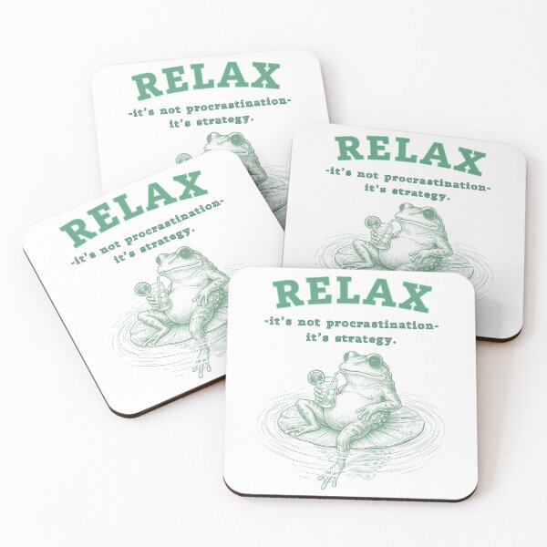 Item preview, Chill Frog Drinking Cocktail Funny Relax Quote designed and sold by Szpaku desart .