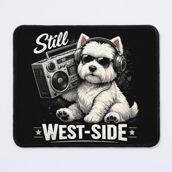 Item preview, Cool Westie with a boombox: Still West-Side designed and sold by Pineapple-Tree.