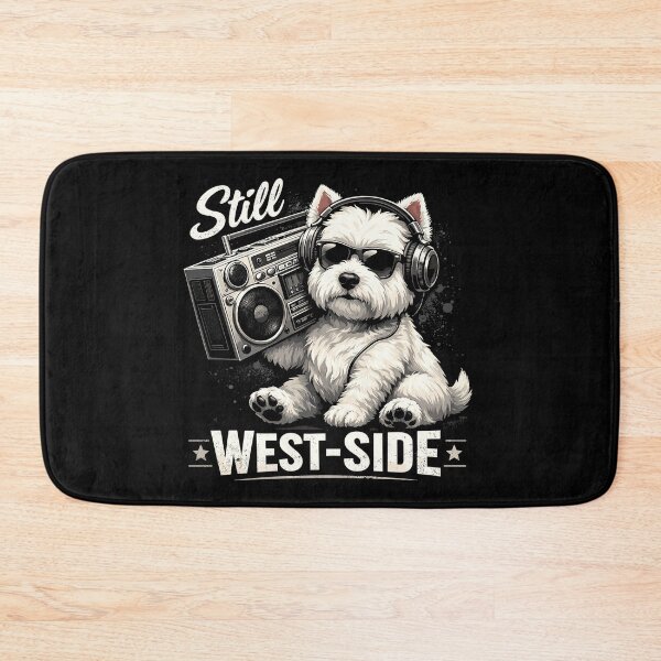 Item preview, Cool Westie with a boombox: Still West-Side designed and sold by Pineapple-Tree.