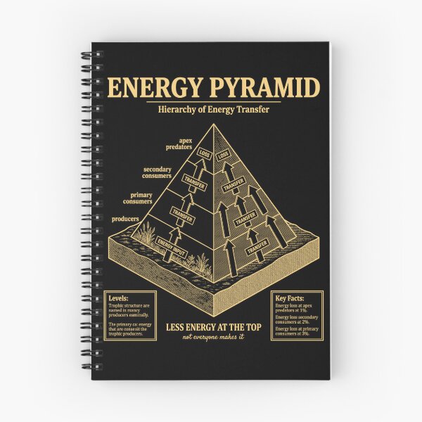 Item preview, Energy Pyramid Diagram Trophic Levels Chart designed and sold by FreshVibe Prints.