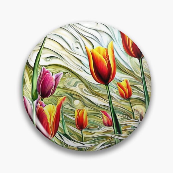 Item preview, Tulips in swaying grass designed and sold by George Hutton Hunter.