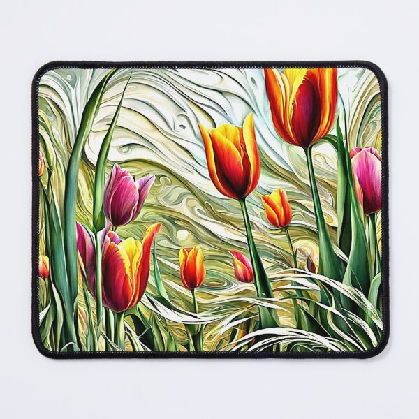 Item preview, Tulips in swaying grass designed and sold by George Hutton Hunter.