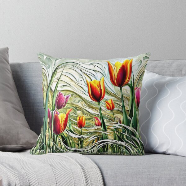 Item preview, Tulips in swaying grass designed and sold by George Hutton Hunter.