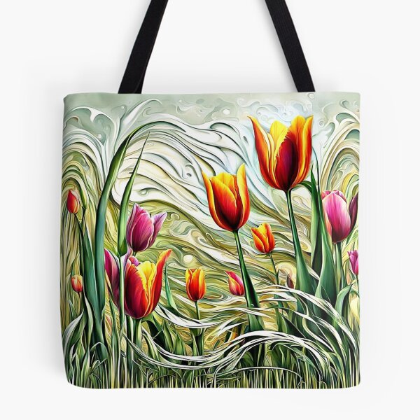 Item preview, Tulips in swaying grass designed and sold by George Hutton Hunter.
