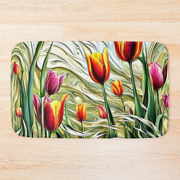 Item preview, Tulips in swaying grass designed and sold by George Hutton Hunter.