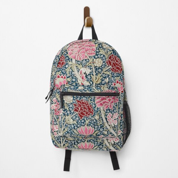 Item preview, Vintage Morris Floral Pattern in Navy Pink and Crimson designed and sold by ArtDesignRemix.