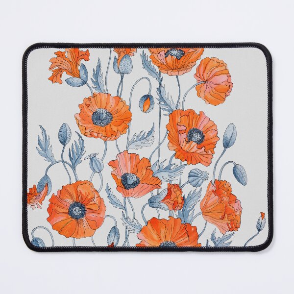 Item preview, Poppies floral light grey designed and sold by Ruta.