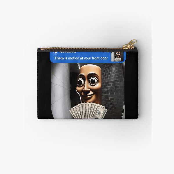 Item preview, Creepy Doorbell Camera Motion Alert Surreal Tall Figure With Money Meme designed and sold by MariCanal.