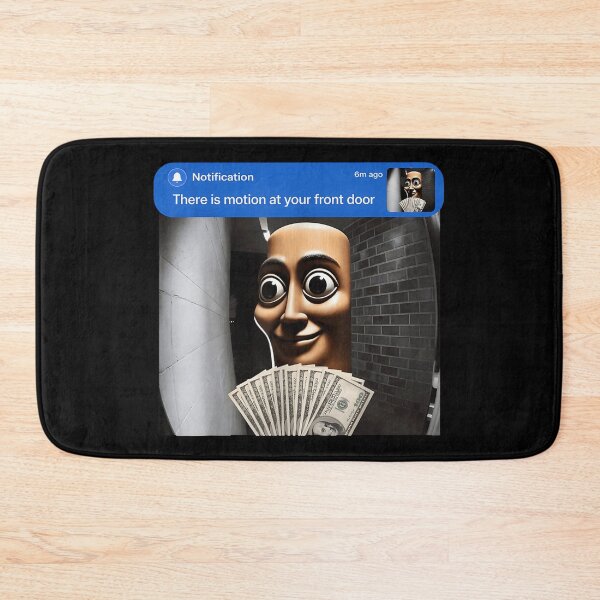 Item preview, Creepy Doorbell Camera Motion Alert Surreal Tall Figure With Money Meme designed and sold by MariCanal.