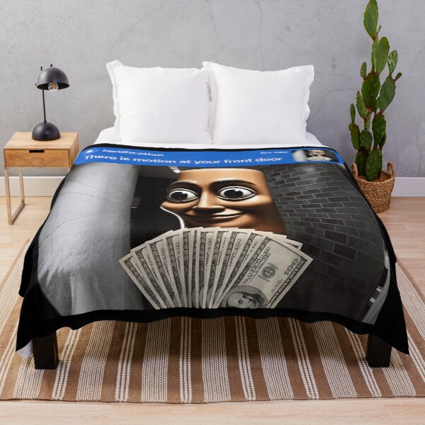 Item preview, Creepy Doorbell Camera Motion Alert Surreal Tall Figure With Money Meme designed and sold by MariCanal.