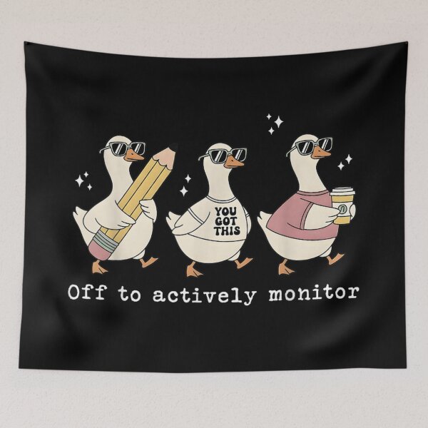 Item preview, Funny Walking Ducks Off To Actively Monitor Relatable Workplace Supervisor Humor designed and sold by MariCanal.