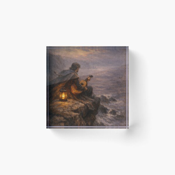 Item preview, Dark Academia Gothic | Minstrel by the Misty Sea | Romantic Fantasy Medieval Art designed and sold by yeeted17.