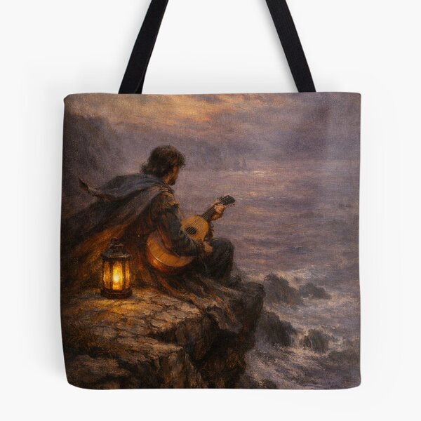 Item preview, Dark Academia Gothic | Minstrel by the Misty Sea | Romantic Fantasy Medieval Art designed and sold by yeeted17.
