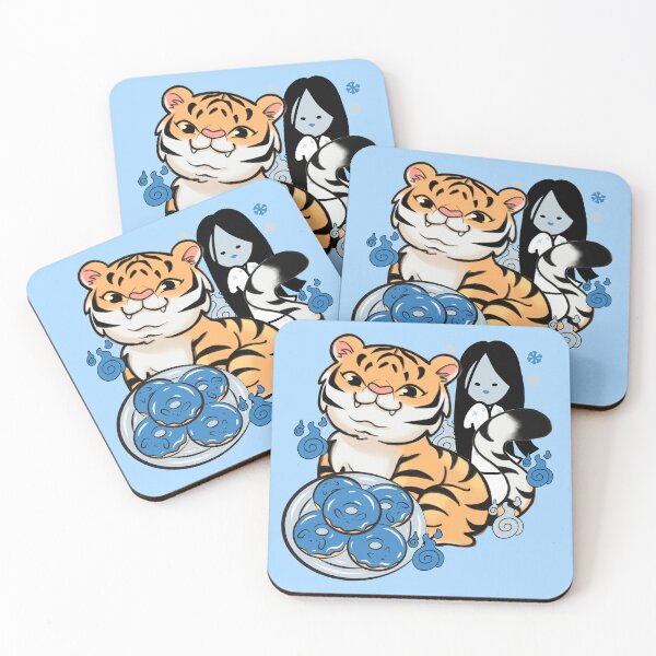 Item preview, Kawaii Tiger and Yuki-Onna Ghost Donuts designed and sold by Kanniax.