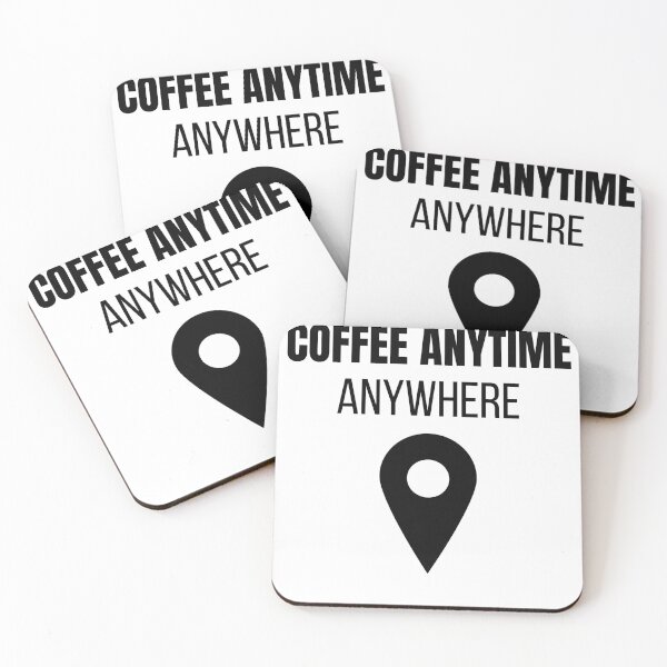 Item preview, Coffee Anytime Anywhere Funny Coffee Lover Lifestyle T-Shirt designed and sold by VioletCreatives.