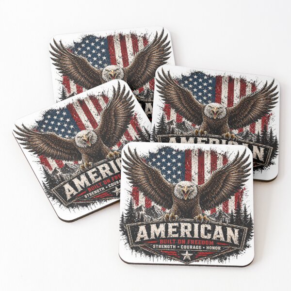 Item preview, 250 Anniversary of the USA - American Eagle – Built on Freedom Sticker designed and sold by Collins Design.