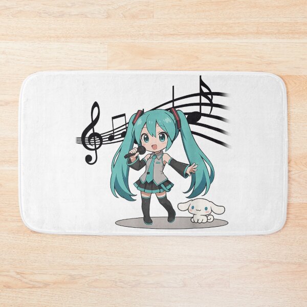 Item preview, Kawaii Anime Singer Teal Hair Girl With Cute Puppy Music Melody Art designed and sold by WilliaMaler.