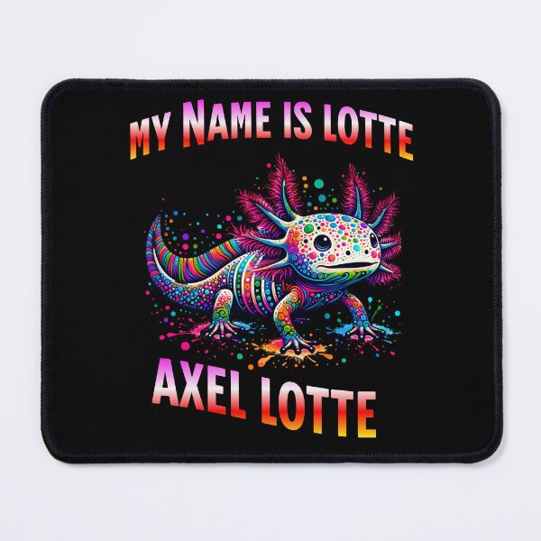 Item preview, Axel Lotte - Colorful Psychedelic Axolotl Wordplay designed and sold by HoshisWorld2018.