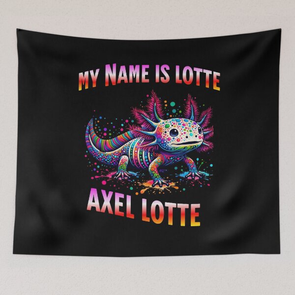 Item preview, Axel Lotte - Colorful Psychedelic Axolotl Wordplay designed and sold by HoshisWorld2018.