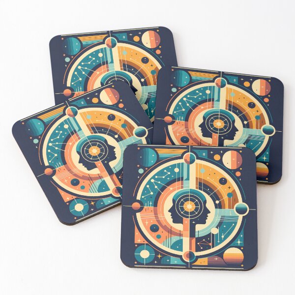 Item preview, Geometric Astrology Twin Profile Star Chart designed and sold by InkSmithery.