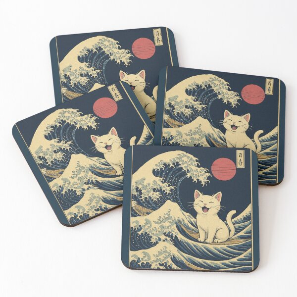 Item preview, The Great Wave of the Smiling Cat designed and sold by Negisandeep studio.