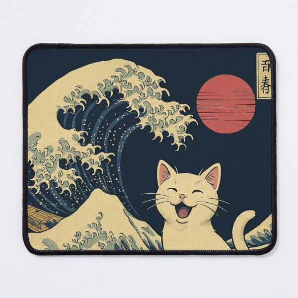 Item preview, The Great Wave of the Smiling Cat designed and sold by Negisandeep studio.
