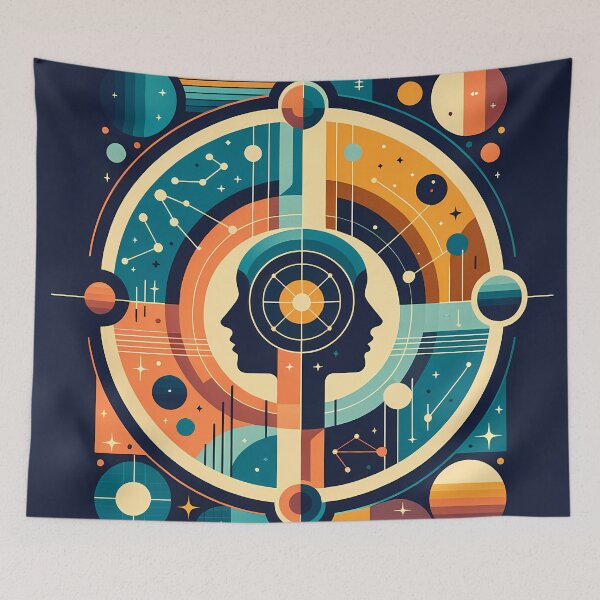 Item preview, Geometric Astrology Twin Profile Star Chart designed and sold by InkSmithery.