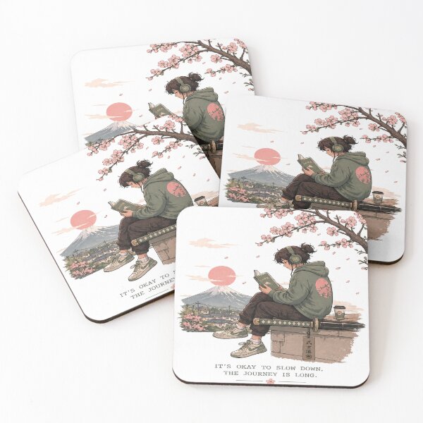 Item preview, It’s Okay To Slow Down Lo-Fi Katana Reader designed and sold by SSVSTICKERS.