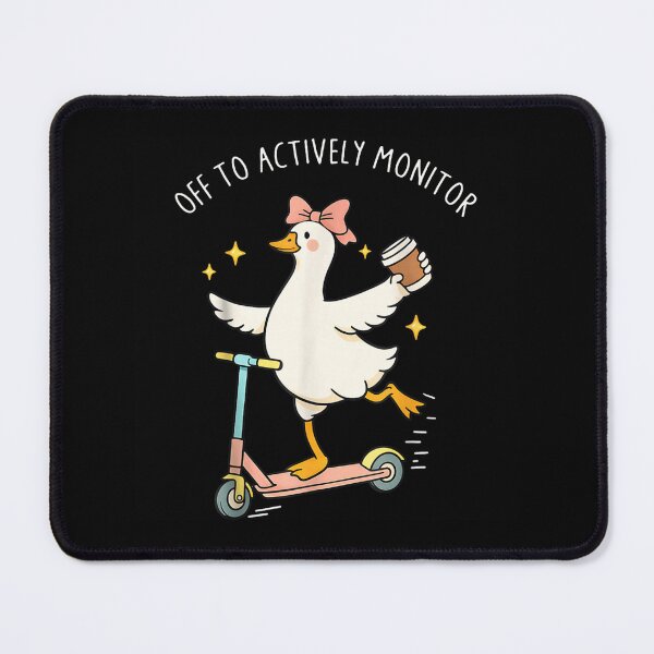 Item preview, Funny Goose On Scooter Off To Actively Monitor Coffee Lover Duck Graphic designed and sold by WilliaMaler.