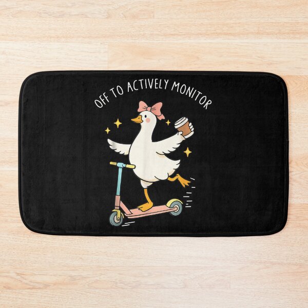 Item preview, Funny Goose On Scooter Off To Actively Monitor Coffee Lover Duck Graphic designed and sold by WilliaMaler.