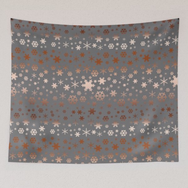 Item preview, Elegant rose gold snowflake pattern designed and sold by NaughtyCat.
