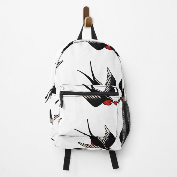 Item preview, Red pair of swallows trad tattoo designed and sold by emeteneme.