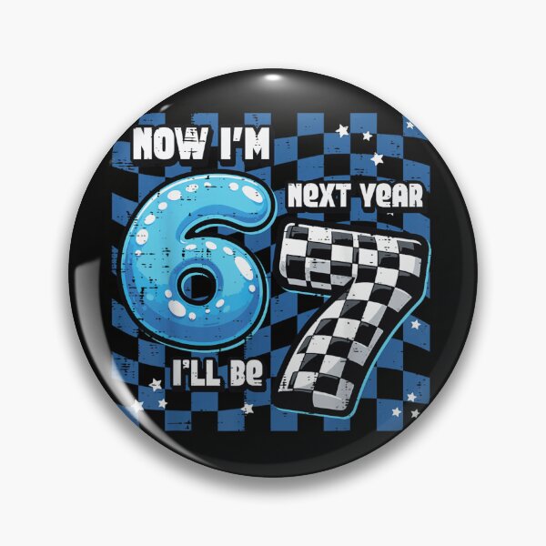 Item preview, Now I’m 6 Next Year I’ll Be 7 Checkered Flag Racing Birthday designed and sold by WilliaMaler.