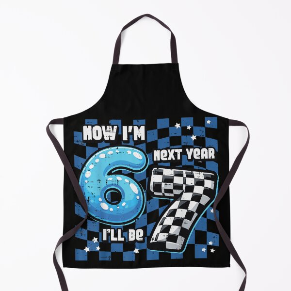 Item preview, Now I’m 6 Next Year I’ll Be 7 Checkered Flag Racing Birthday designed and sold by WilliaMaler.
