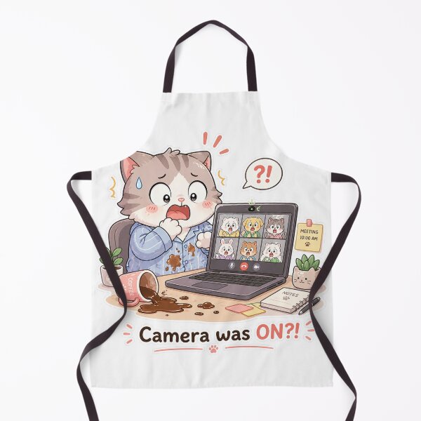 Item preview, Cat Online Meeting Camera Was On Work Panic Moment designed and sold by Sadia Jannat.
