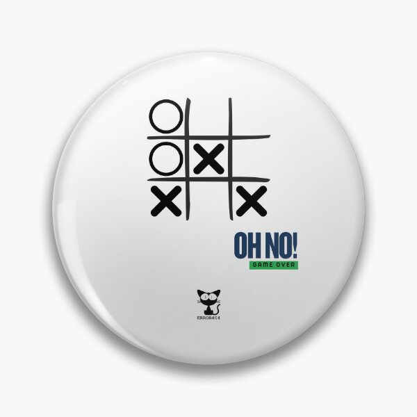 Item preview, Oh No! Game Over - Funny Tic-Tac-Toe Failure designed and sold by Error404!.