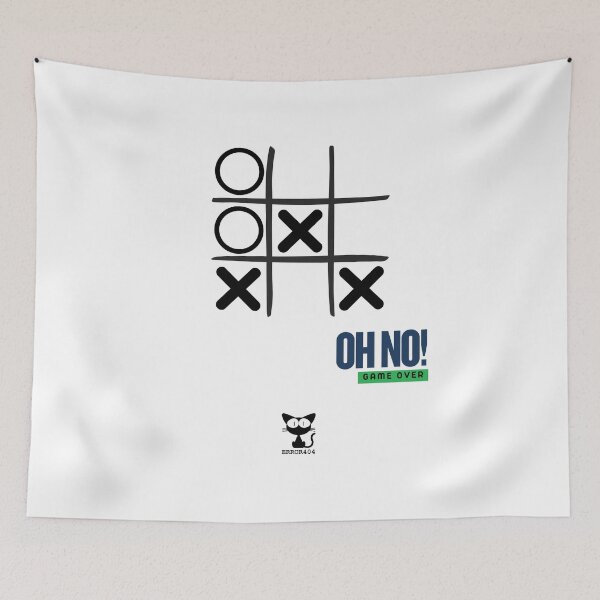 Item preview, Oh No! Game Over - Funny Tic-Tac-Toe Failure designed and sold by Error404!.