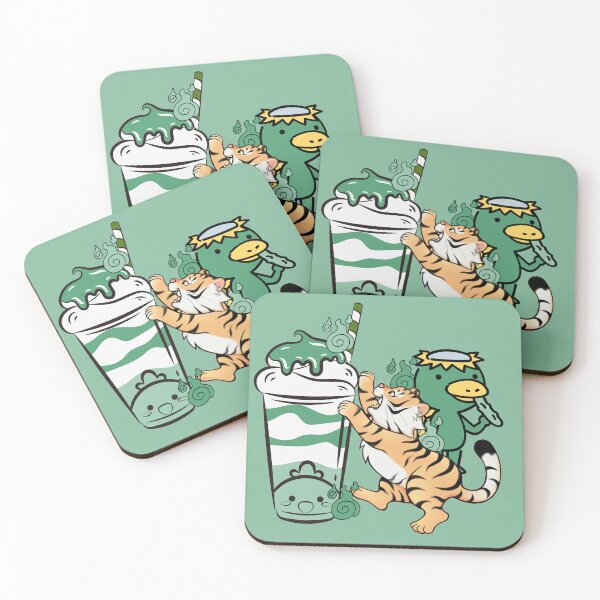 Item preview, Kawaii Tiger and Matcha Milkshake Kappa designed and sold by Kanniax.