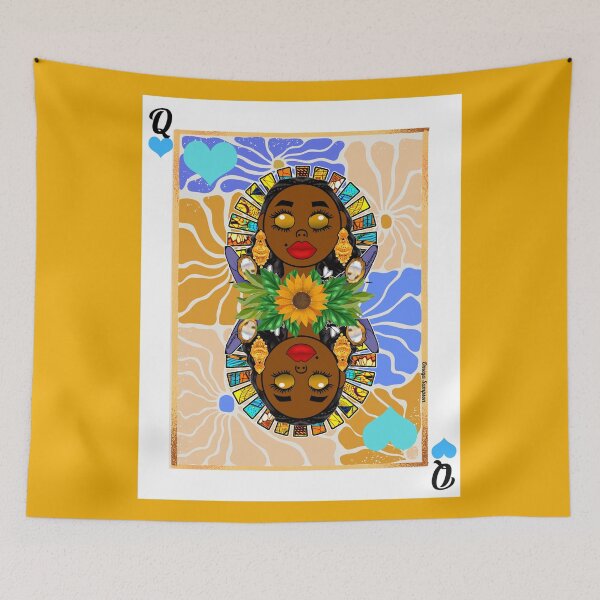 Item preview, Oshun Retro Flowers Playing Card designed and sold by artbyomega.