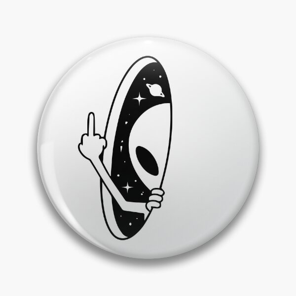 Item preview, Funny Alien Peeking Through Portal – Minimalist UFO Space Art & Sci-Fi Gift designed and sold by LoFi-OG.