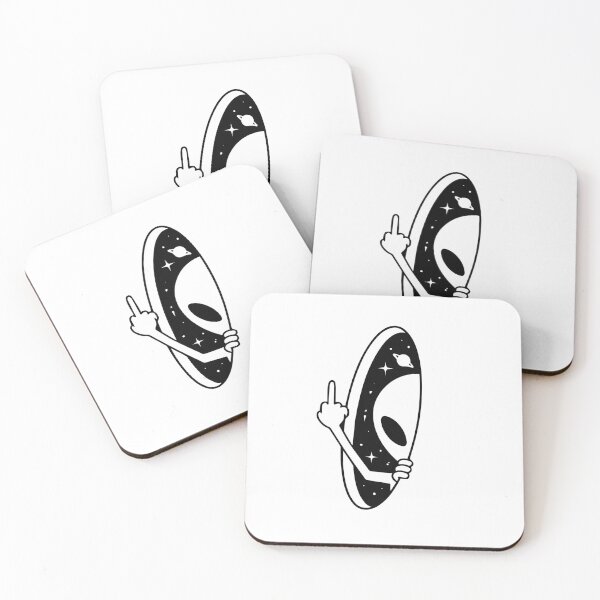Item preview, Funny Alien Peeking Through Portal – Minimalist UFO Space Art & Sci-Fi Gift designed and sold by LoFi-OG.