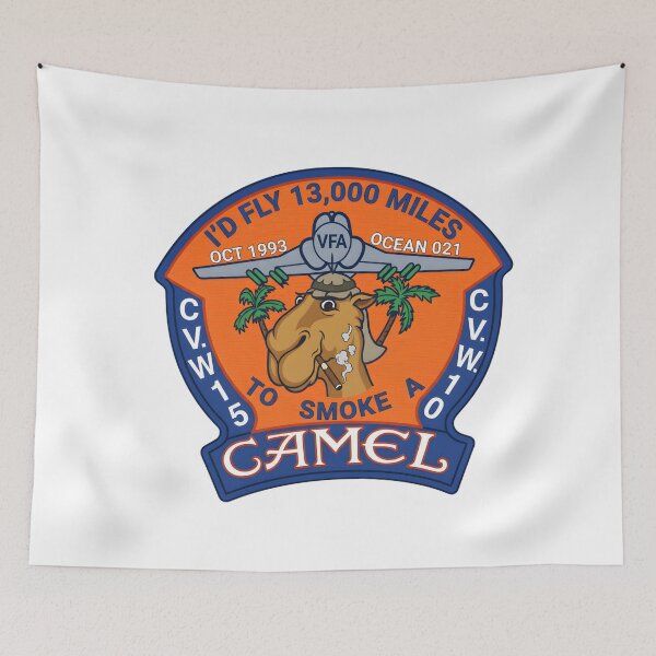 Item preview, VFA "I'd Fly 13,000 Miles to Smoke a Camel" Commemorative Patch designed and sold by CharlieDesings.