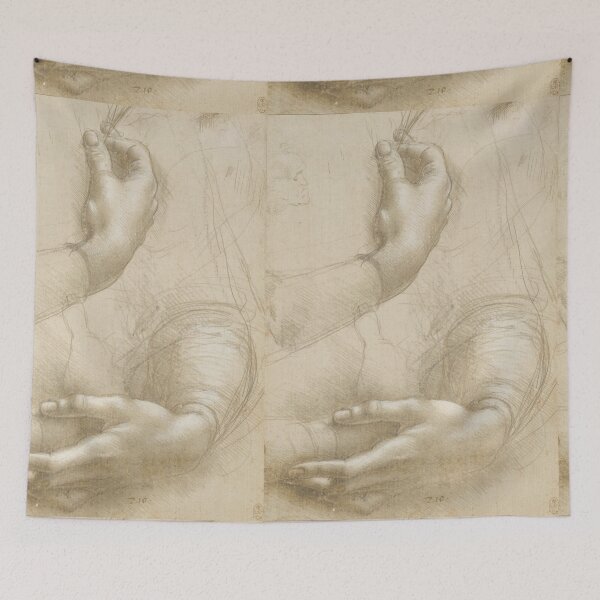 Item preview, A Study of a Woman’s Hands by Leonardo da Vinci: Renaissance Drawing Poster designed and sold by artofuniverse.