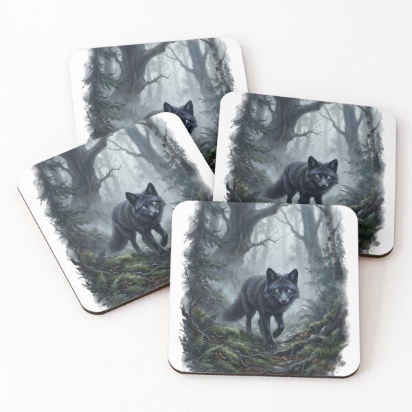 Item preview, Black Wolf Canis Lupus Dark Gothic Forest designed and sold by RubisLeaf.